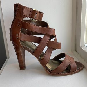 BCBG girls high heeled wedge sandals